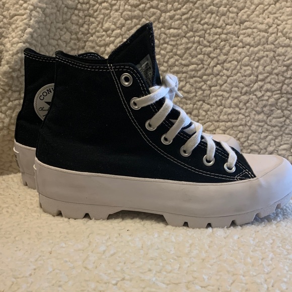 Converse Black and White High-Top Sneakers - Picture 2 of 8